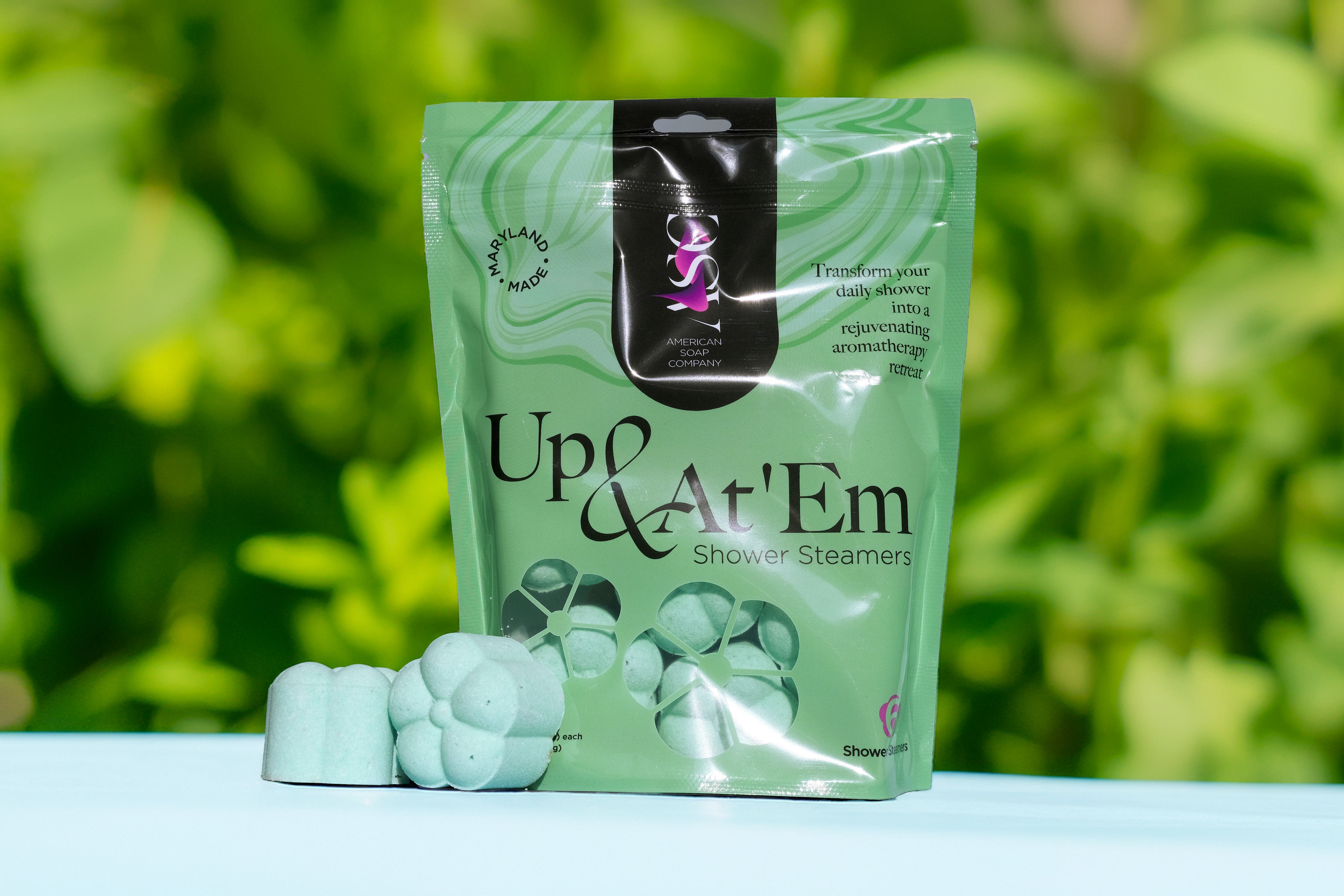 Shower Steamers Up and At'Em Pack of 6 With Free Gift